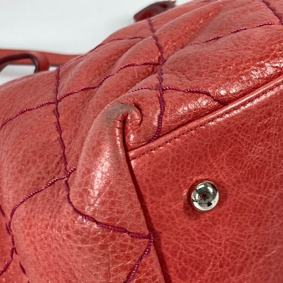 CHANEL Pink Caviar Leather Coco Mark Shoulder Bag - Picture 7 of 16